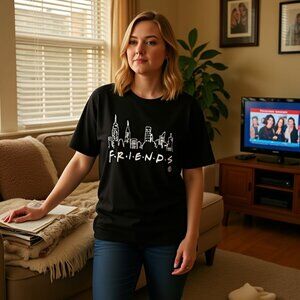 NWT - Black Women's Small FRIENDS Tee